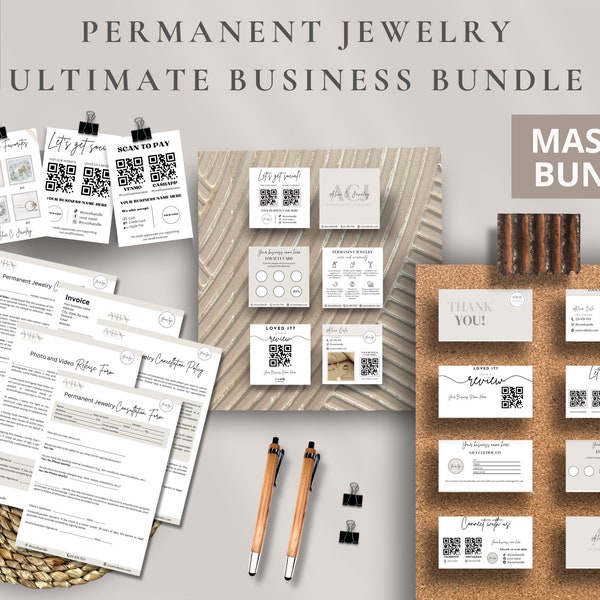 Permanent Jewelry Business Starter Kit, Permanent Jewelry Consent Forms, Permanent Jewelry Release Form, Permanent Jewelry Care Card, Canva