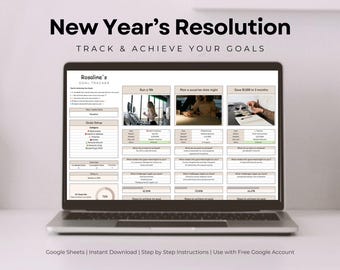 Goal Planner Google Sheets: SMART Goal Setting Template (Digital Download)