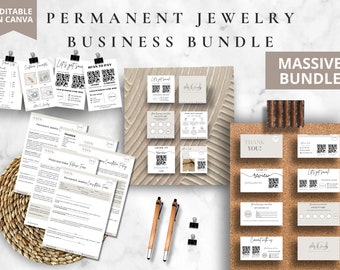 Permanent Jewelry Business Bundle, Permanent Jewelry Release Form, Permanent Jewelry Branding Kit, Consent Forms, Permanent Jewelry Sign
