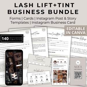 Toestemmingsformulier voor wimperlift en tint, Instagram-sjabloon voor wimperlifting, social media voor wimpertint, toestemmingsformulieren voor wimperlifting, ontheffingen voor schoonheidsspecialiste, IG-kaart voor wimpers