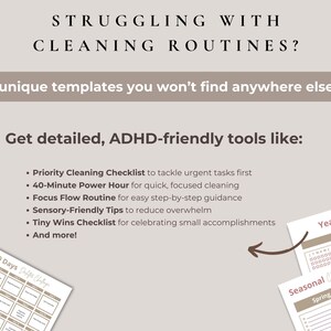 ADHD Cleaning Schedule Checklist Bundle, ADHD Cleaning Planner ...