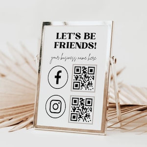 Lets Get Connected, Social Media Sign, Instagram Facebook Follow Us ...