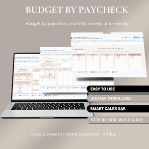 Paycheck Budget Spreadsheet: Bi-Weekly Budget Planner for Google Sheets (Digital Download)