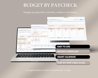 Paycheck Budget Spreadsheet: Bi-Weekly Budget Planner for Google Sheets (Digital Download)