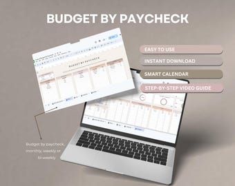 Spreadsheet budget per salaris: Google Spreadsheets-budgetplanner (digitaal product)