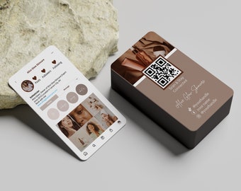 Instagram Business Card, Editable Esthetician Templates, Ig Business Card, Skincare Template, Social Media Tempalte, Qr Code Business Card