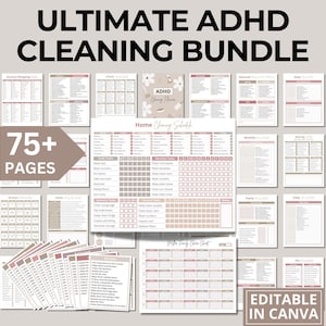 ADHD Cleaning Schedule Checklist Bundle, ADHD Cleaning Planner ...