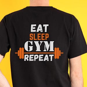 Essen Sie Schlaf-Gymnastik-Wiederholungs-Pump-Abdeckungs-Gym-Shirt, das hebende Hemd der Männer, Gymnastik-Kleidung, Gewichtheben-Krafttraining, Verkaufsschlager, Bodybuilder-Geschenk