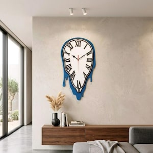 Melting Clock SVG | Salvador Dali Inspired Laser File | Surrealist Wall art | Digital Download