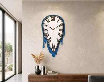 Melting Clock SVG | Salvador Dali Inspired Laser File | Surrealist Wall art | Digital Download