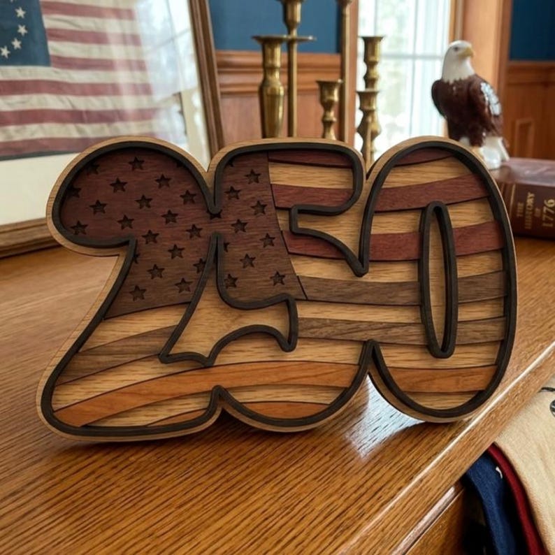 USA 250th Anniversary Layered SVG | Patriotic 3D Art (digital Download ...