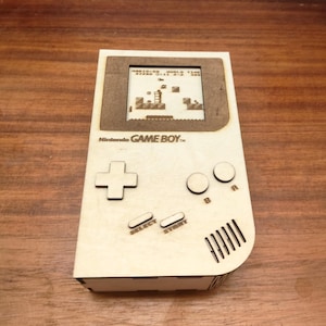 Retro Game Boy Box SVG | Laser Cut Desk Organizer File | Nintendo Storage  | Digital Download