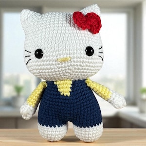 Handmade Amigurumi Kitty – Soft Plush Cat Toy – Gift for Kids & Baby Showers