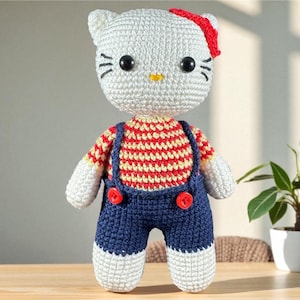 Handmade Amigurumi Kitty – Soft Plush Cat Toy – Gift for Kids & Baby Showers
