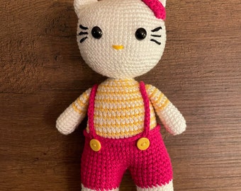 Amigurumi Crochet Pattern - Cute Crocheted  Kitty Amigurumi Toy - Handmade, Soft, and Unique - Amigurumi Pattern - Amigurumi Doll