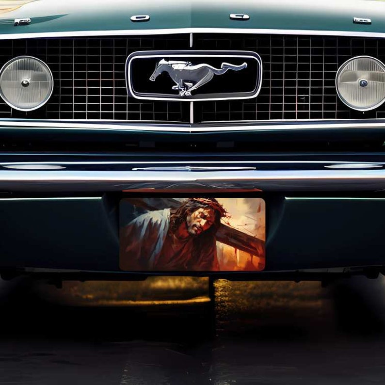 Red Eyed Zombie Monster Crypt Horror Creature License Plate Front - Foto 9