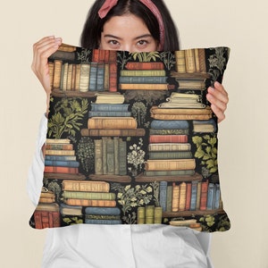 plant and books pillow