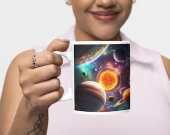 Outer Space Mug for Space Lovers | Outer Space Color Morphing Mug | Galaxy Coffee Mugs | Galaxy Lover Planet Themed Mug | Astronaut Gift
