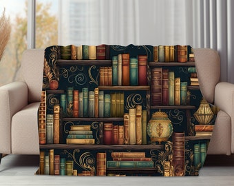 Manta de terciopelo con forma de libro / Regalo para amantes de los libros / Manta para sofá de biblioteca / Manta para lectores ávidos / Manta tejida con forma de libro / Regalo para amantes de los libros