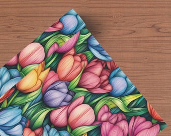 Cadeaupapier Tulp | Inpakpapier met bloementhema | Cadeaupapier Tulip Lover | Cadeaupapier met bloemen | Inpakpapier met lentethema