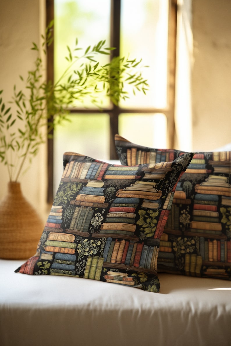 bookish pillow for book lover