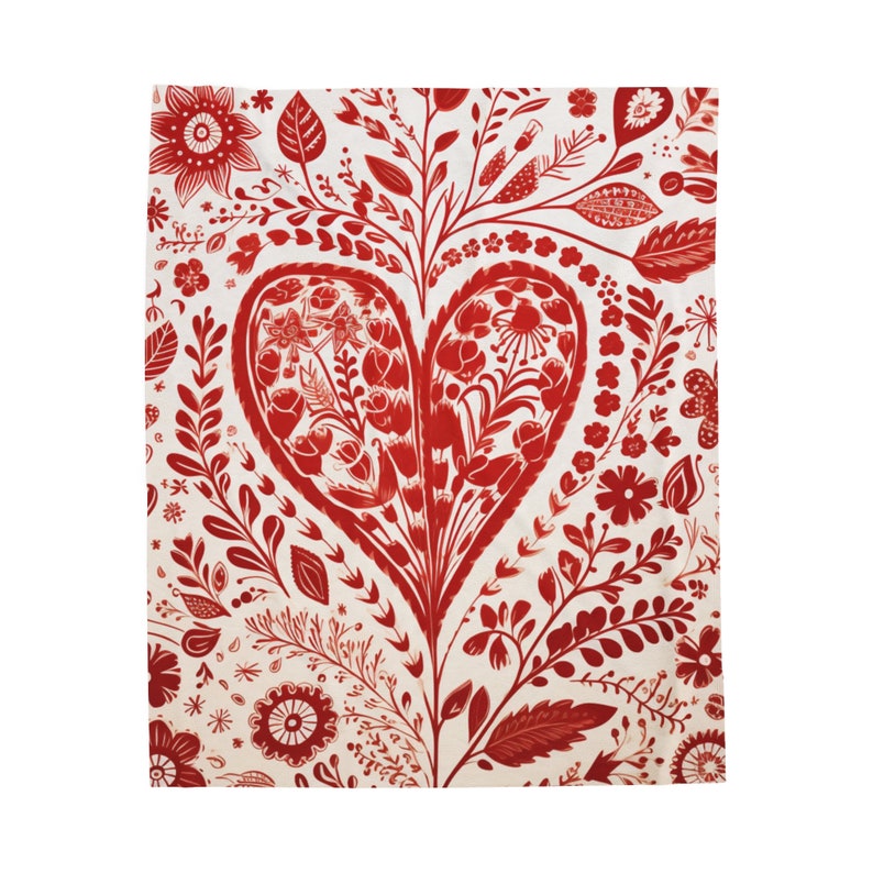 Red Heart Blanket Valentine's Day Gift Blanket Gift for Girlfriend