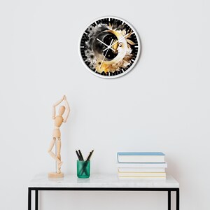 Sun and Moon Wall Clock | Celestial Wall Decor | Moon and Sun Clock ...