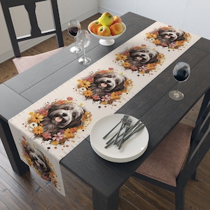 Cute Havanese Dog Table Runner | Havanese Dining Table Decor
