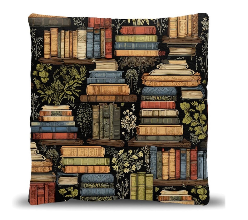 books woven pillow
