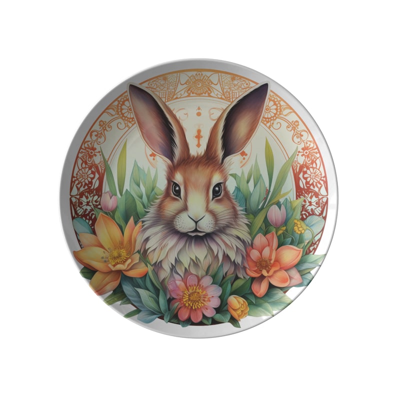 Easter Plates Set Easter Dinnerware Easter Bunny Plate Easter Decor Easter Accent Plates Easter