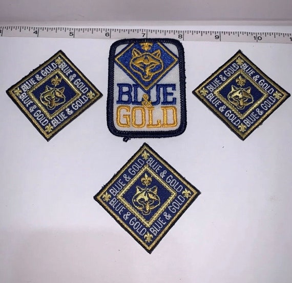 Lot Of 4 Vintage Blue & Gold Boy Scout Cub Scout … - image 1