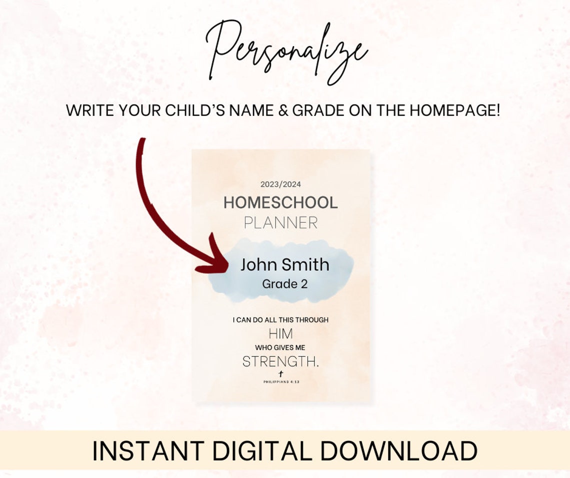 Christian Homeschool Planner BUNDLE, Instant Download, Lesson ...