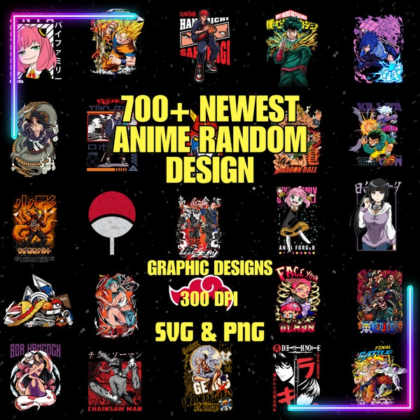 700++ PREMIUM LUXURY Anime Random v2 Graphic designs | Anime PNG | Print on Demand | Printify | Direct to film
