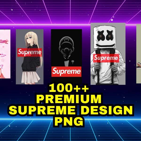 100+ PREMIUM SUPREME Graphic designs | Anime PNG | Print on Demand | Printify | Direct to film