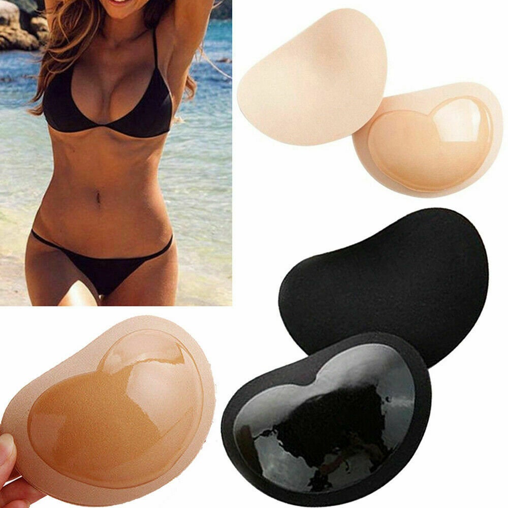 2 Pairs Silicone Bra Inserts Self-Adhesive Bra Pads Inserts Removable Sticky  Breast Enhancer Pads Breast Lifter For Women - Triangle Style