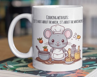 Tazza da caffè ratto, si tratta di baffi, tazza di ratto, tazza da caffè mouse, decorazione ratto, tazza da caffè accentata, 11 once