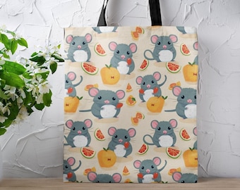 Rat Tote bag Tote Bag Rat Lover Gifts Reusable Rat Bags Rat Art Tote Bag