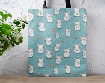 Rat Tote bag Tote Bag Rat Lover Gifts Reusable Rat Bags Rat Art Tote Bag