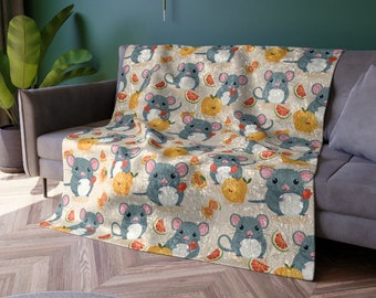 Coperta per ratti, coperta per ratti, amante dei ratti, regalo per ratti, ratto, coperta di velluto schiacciato