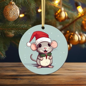 Rat Ornament, Cute Rat, Rat lovers, Christmas Rat, Rat Christmas Rat Christmas Decoration, Rat Tree Decoration,