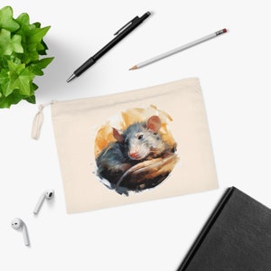 Rat Pencil Case, Rat Stationary, tiny rat bag