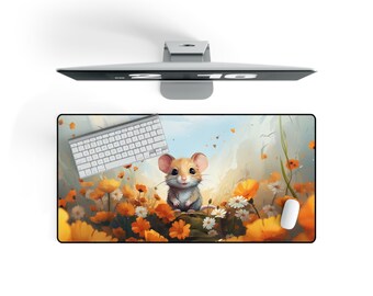 Tappetino da scrivania per ratti, tappetino per mouse per ratti Desk Mats, fiori regalo per ratti