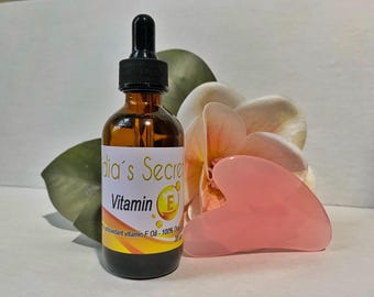 Vitamin E pure + Jade stone facial massager free , Highest Quality, Skin Care Organic Moisturizer, For wrinkles and lines
