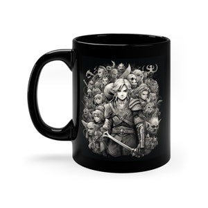 Legendary Link Main Characters Mug - Heroic Fantasy Coffee Cup
