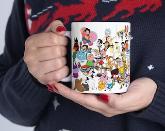 Adorable Cartoon Network Characters Mug - Nostalgic Cartoon Network Coffee Cup  11oz
