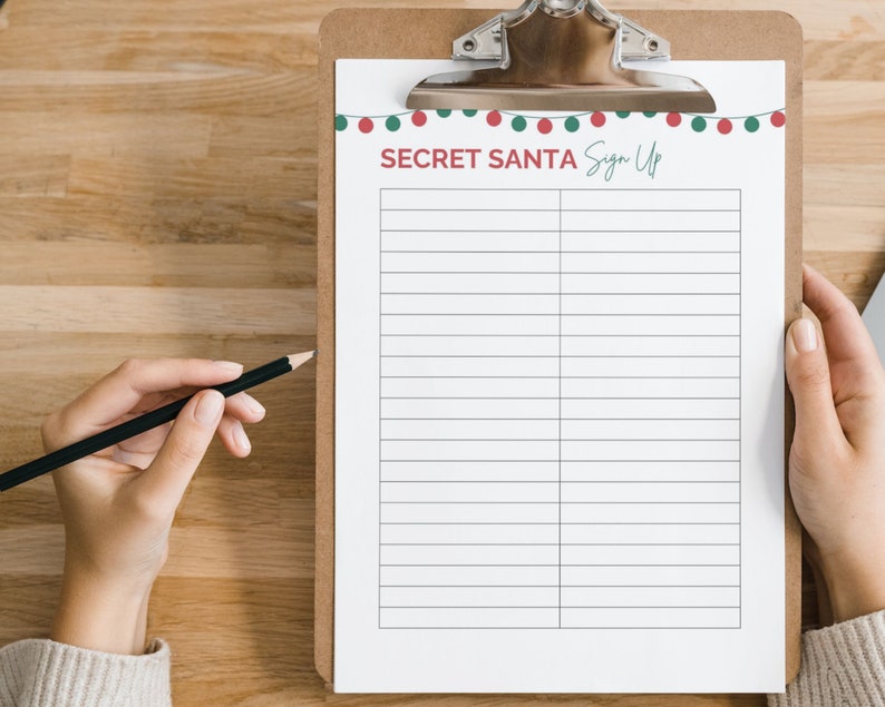 Secret Santa Questionnaire Office Gift Exchange Christmas Etsy Australia