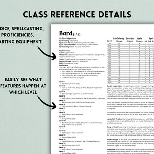 Dnd Class Reference Sheets, Dnd 5e, Dnd Classes, Races and Subclasses ...