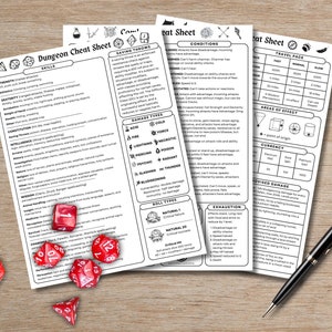 Dnd Bundle, 5e, Dnd Printable, Dnd Cheat Sheet, Dnd Player Guide, Dnd ...