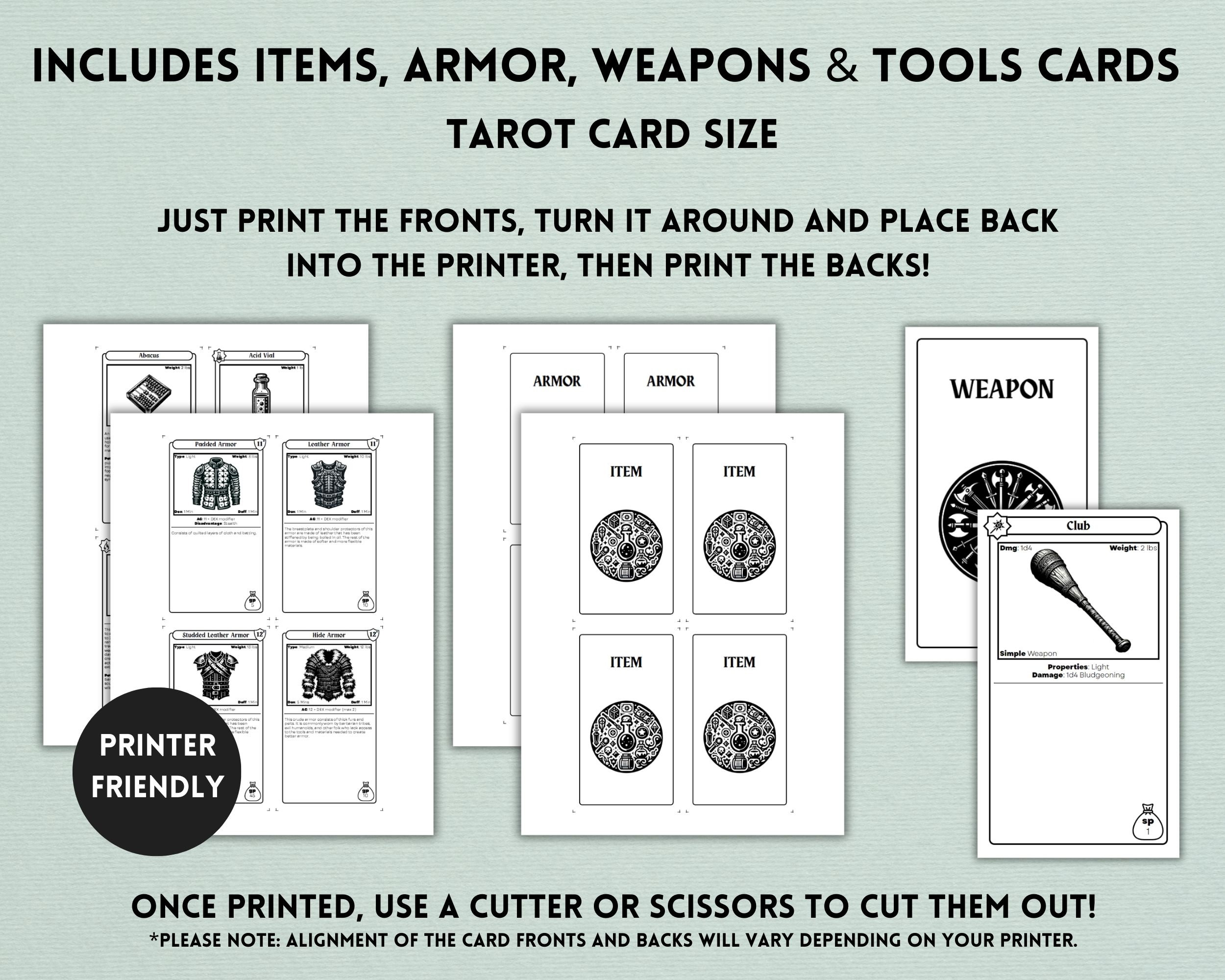 Dnd Whole Shop Bundle, 5e, Dnd Printable, Dnd Cheat Sheet, Dnd Cards ...