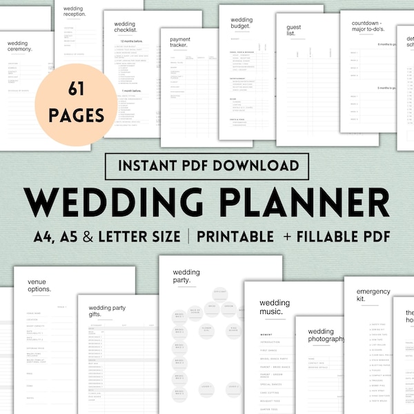 Wedding Printables - Etsy